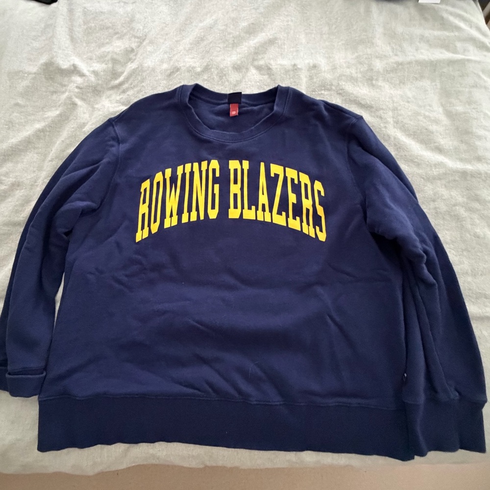 Rowing Blazers Blue and Yellow Crewneck Sweater